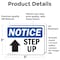 Signmission Step Up (Up Arrow) Sign With Symbol, 5 in W x Rectangle, Vinyl Decal OS-2PACK-NS-D-35-L-18459 - alternate 6